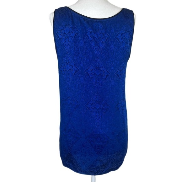 Yves Saint Laurent Variation Women's size 40 Blue Jacquard Tank Top Vintage - Picture 8 of 8